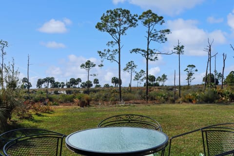 Outdoor Dining With a View on Back Porch