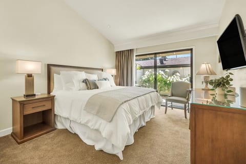 ChatGPT said: Waking up in wine country never looked so good. This bright and serene bedroom opens up to your own garden escape—perfect for slow mornings and peaceful nights.