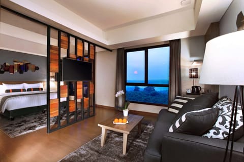 Suite | Living room | 42-inch LCD TV with satellite channels, TV
