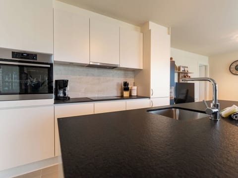 Kitchen, Countertop, Kitchen Appliance, Cabinetry, Interior Design, Flooring, Major Appliance, Kitchen Sink, Sink, Tap