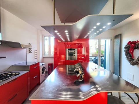 Interior Design, Ceiling, Flooring, Lighting, Kitchen, Floor, Furniture, Light Fixture, Countertop, Design