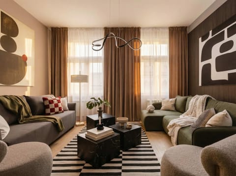 The second bedroom with 2 queen size beds and 2 sofa beds
