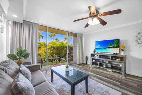Stay comfortable with split air-conditioning throughout the condo and ceiling fans.