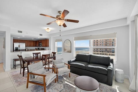 Living room with amazing ocean and intracoastal views