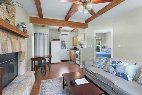 Looking at the backdoor and kitchen from the living area - Desert Willow