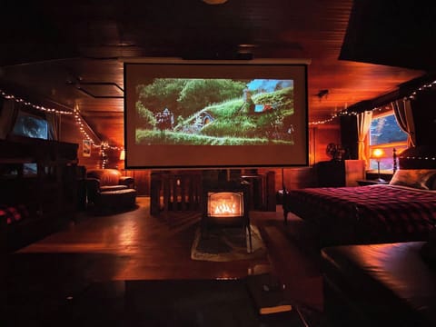 Have an amazing movie night on the 100" projector screen!