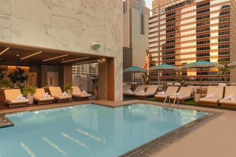 Soak up sunshine with skyline views and calm water.