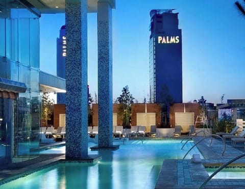 Pool at dusk