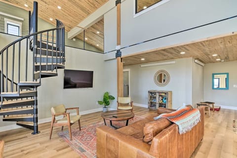 Enjoy relaxing in this open concept living room with a great view of the mountains!