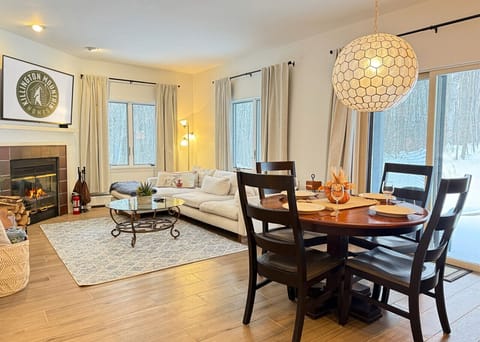 Enjoy a seamless space where the living area flows into the kitchen.