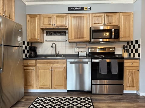 Modern fully equipped kitchen.