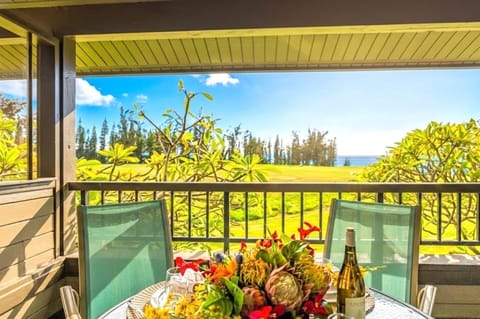 Gather around the table for a beautiful breakfast with fresh air and glimpses of the water.