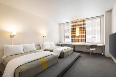 Stretch out after adventures in a bright double-bed room.