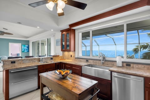 Kitchen with bay views