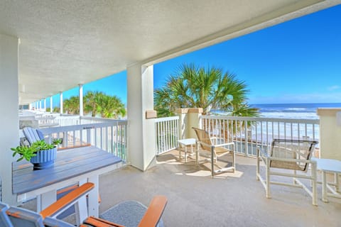 Private balcony overlooking pools + Atlantic Ocean
