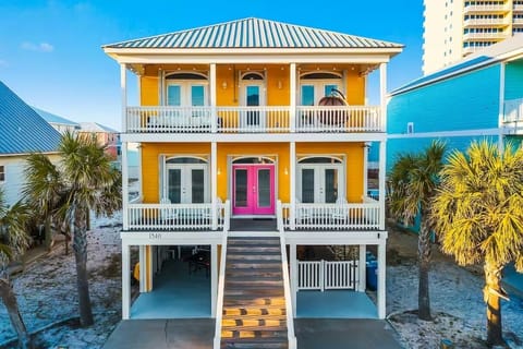 Front View.  Please note:  our door is sea foam green now.