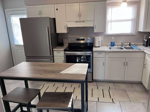 Kitchen: Our kitchen has been newly remodeled to create more space and functionality.