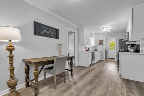 Our guests will love this bright space cozy desk nook.
