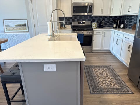 Kitchen with bar seating