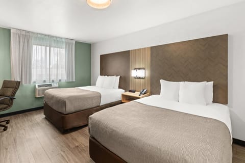 Standard Room, 2 Double Beds, Non Smoking | Desk, bed sheets