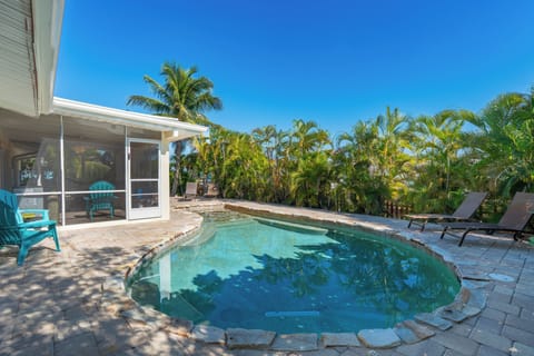 Take a dip in this tropical paradise pool.