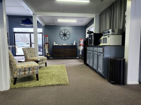 Boater's lounge in the marina office. 