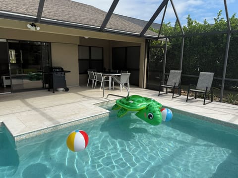 Relaxing heated pool