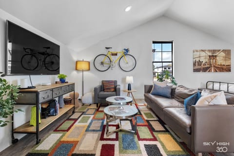 Cozy meets urban chic in this living space.