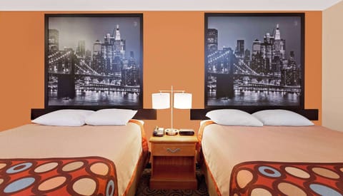 Standard Room, 2 Queen Beds, Accessible, Non Smoking | Desk, laptop workspace, iron/ironing board, rollaway beds