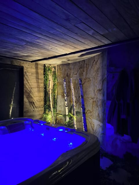 Indoor spa tub