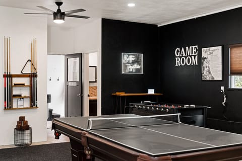 Vibrant game room-thoughtfully curated entertainment space.