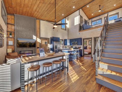 work and seating area