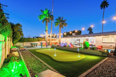 Spacious backyard with many games