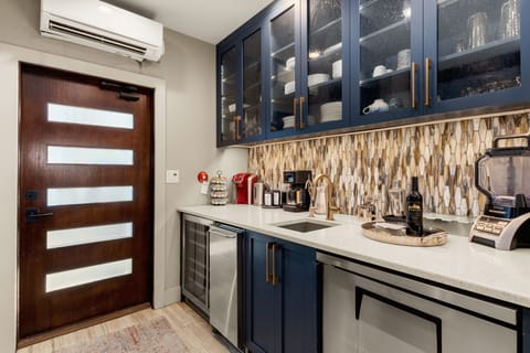 Coffee and beverage station within the main kitchen