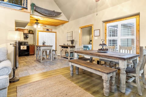 Farm style kitchen table for the family.