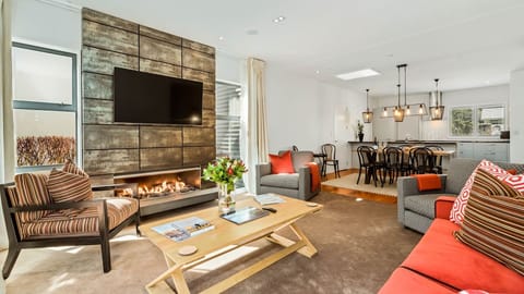 Living area w/ fireplace
