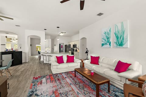 Living area showcasing the open floor plan and spacious design