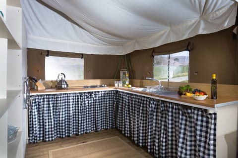 Well equipped kitchen with gas hob