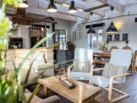 Furniture, Interior Design, Wood, Chair, Flooring, Ceiling, Table, Living Room, Lighting, Floor