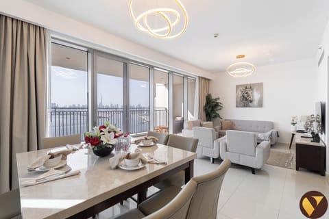 Luxury Apartment, Balcony, Canal View | Living area | 65-inch Smart TV with cable channels