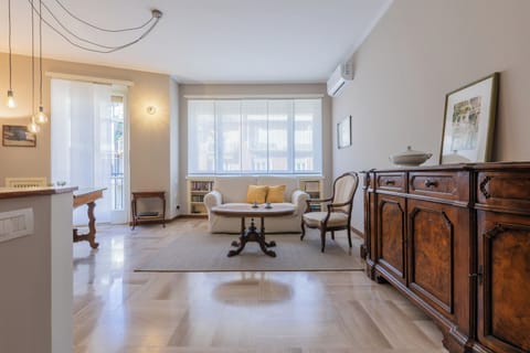 Basic Apartment, Balcony | Living area | 35-cm TV with digital channels