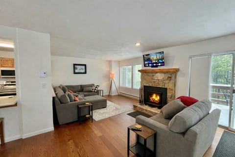 Grab some popcorn and a blanket to snuggle in front of the fireplace for a movie night