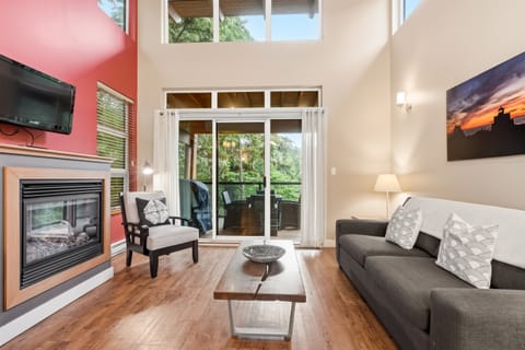 Bright spacious living space with Patio access