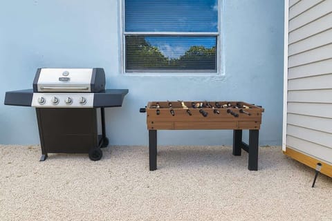 Patio - Shared BBQ and foosball table