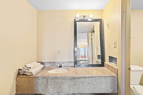 Room, 2 Queen Beds, Non Smoking | Bathroom | Free toiletries, hair dryer, towels