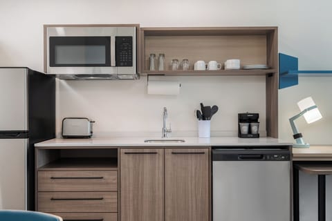 Hypo-allergenic bedding, desk, blackout drapes, iron/ironing board