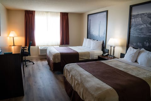 Desk, laptop workspace, free WiFi, bed sheets