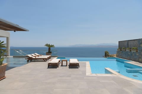 The Candia Lux Villa is perfectly positioned on one of Cretes most iconic stretches of coastline