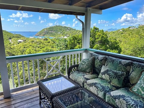 Meridian has an expansive covered deck along the front of the home.  