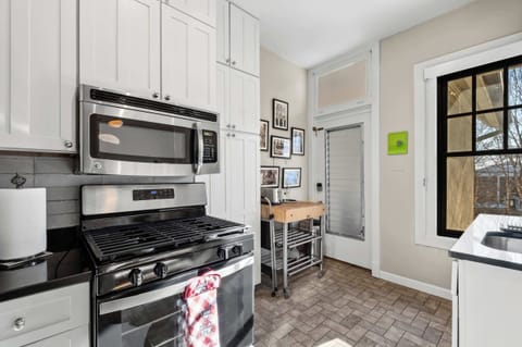 Kitchen: Whether you’re staying a few weeks or longer, this functional kitchen offers the space and tools you need to cook comfortably and consistently.